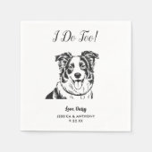 Moderne Honden Huwelijk Cocktail Servetten (Voorkant)