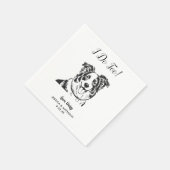 Moderne Honden Huwelijk Cocktail Servetten (Hoek)