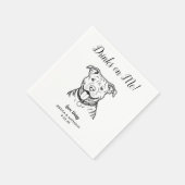 Moderne Honden Huwelijk Cocktail Servetten (Hoek)