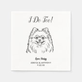 Moderne Honden Huwelijk Cocktail Servetten (Voorkant)
