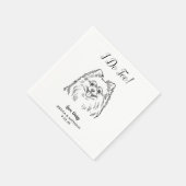 Moderne Honden Huwelijk Cocktail Servetten (Hoek)