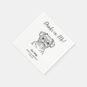 Moderne Honden Huwelijk Cocktail Servetten  (Hoek)