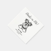 Moderne Honden Huwelijk Cocktail Servetten (Hoek)