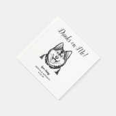 Moderne Honden Huwelijk Cocktail Servetten (Hoek)