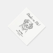 Moderne Honden Huwelijk Cocktail Servetten (Hoek)