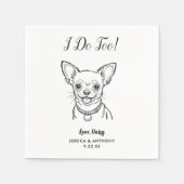 Moderne Honden Huwelijk Cocktail Servetten (Voorkant)