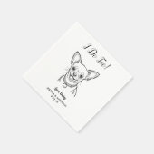 Moderne Honden Huwelijk Cocktail Servetten (Hoek)
