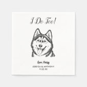 Moderne Honden Huwelijk Cocktail Servetten (Voorkant)