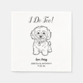 Moderne Honden Huwelijk Cocktail Servetten  (Voorkant)