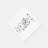 Moderne Honden Huwelijk Cocktail Servetten  (Hoek)