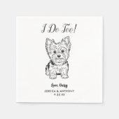Moderne Honden Huwelijk Cocktail Servetten (Voorkant)