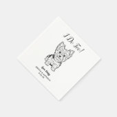 Moderne Honden Huwelijk Cocktail Servetten (Hoek)