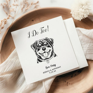 Moderne Honden Huwelijk Cocktail Servetten 