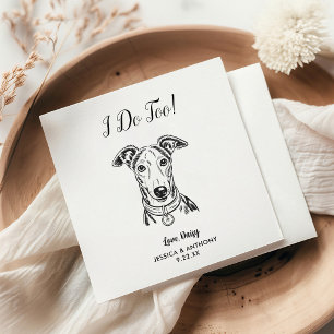 Moderne Honden Huwelijk Cocktail Servetten