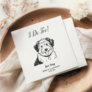 Moderne Honden Huwelijk Cocktail Servetten