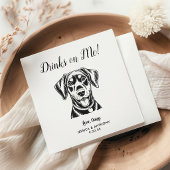Moderne Honden Huwelijk Cocktail Servetten