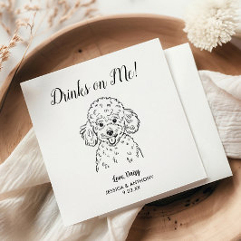 Moderne Honden Huwelijk Cocktail Servetten 