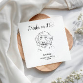 Moderne Honden Huwelijk Cocktail Servetten 