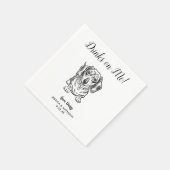 Moderne Honden Huwelijk Cocktail Servetten (Hoek)