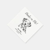 Moderne Honden Huwelijk Cocktail Servetten (Hoek)