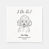 Moderne Honden Huwelijk Cocktail Servetten (Voorkant)