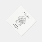 Moderne Honden Huwelijk Cocktail Servetten (Hoek)