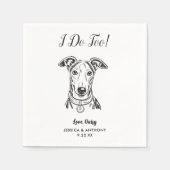 Moderne Honden Huwelijk Cocktail Servetten (Voorkant)