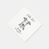Moderne Honden Huwelijk Cocktail Servetten (Hoek)