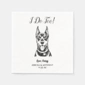 Moderne Honden Huwelijk Cocktail Servetten (Voorkant)