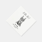 Moderne Honden Huwelijk Cocktail Servetten (Hoek)
