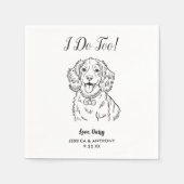 Moderne Honden Huwelijk Cocktail Servetten (Voorkant)