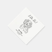 Moderne Honden Huwelijk Cocktail Servetten (Hoek)