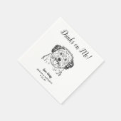 Moderne Honden Huwelijk Cocktail Servetten (Hoek)