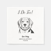Moderne Honden Huwelijk Cocktail Servetten (Voorkant)