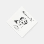 Moderne Honden Huwelijk Cocktail Servetten (Hoek)