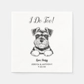 Moderne Honden Huwelijk Cocktail Servetten (Voorkant)