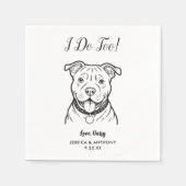 Moderne Honden Huwelijk Cocktail Servetten (Voorkant)