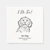 Moderne Honden Huwelijk Cocktail Servetten (Voorkant)