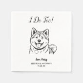 Moderne Honden Huwelijk Cocktail Servetten (Voorkant)