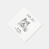 Moderne Honden Huwelijk Cocktail Servetten (Hoek)