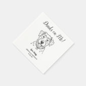 Moderne Honden Huwelijk Cocktail Servetten (Hoek)