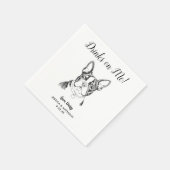 Moderne Honden Huwelijk Cocktail Servetten (Hoek)