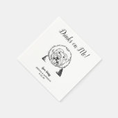 Moderne Honden Huwelijk Cocktail Servetten (Hoek)