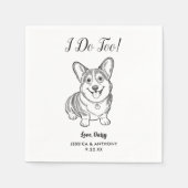 Moderne Honden Huwelijks Cocktail Servetten  (Voorkant)