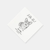 Moderne Honden Huwelijks Cocktail Servetten  (Hoek)