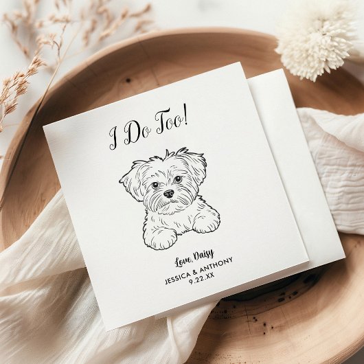 Moderne Honden Huwelijks Cocktail Servetten
