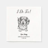 Moderne Honden Huwelijks Cocktail Servetten (Voorkant)