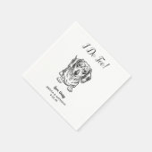 Moderne Honden Huwelijks Cocktail Servetten (Hoek)
