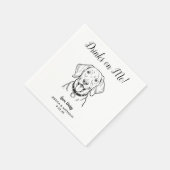 Moderne Honden Huwelijks Cocktail Servetten (Hoek)