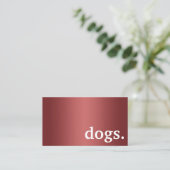 Moderne honden. loyaliteitskaartje visitekaartje (Staand voorkant)